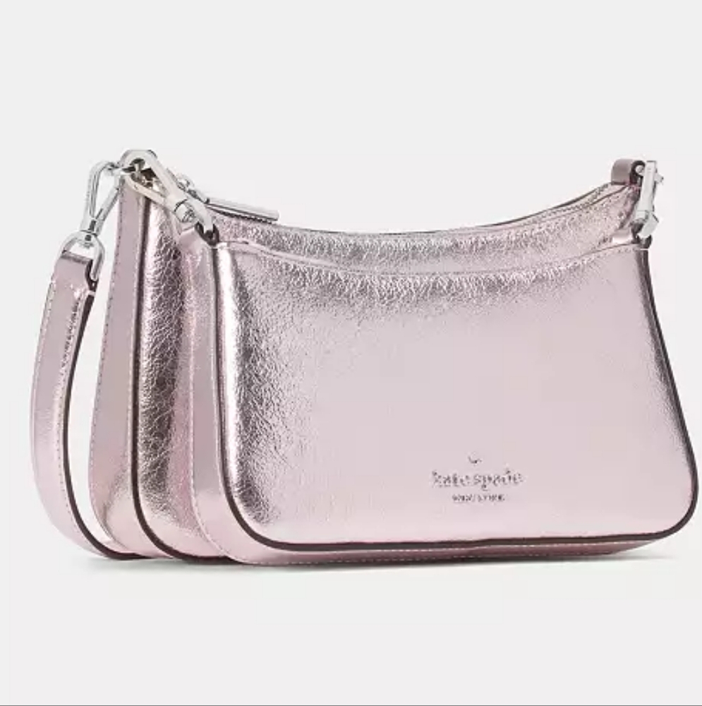 Kate Spade Metallic Pink Convertible Clutch – NWT